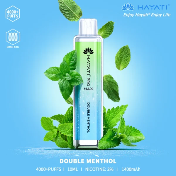 Hayati Pro Max 4000 Puffs Disposable Vape Double Menthol Flavour