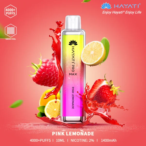 Hayati Pro Max 4000 Puffs Disposable Vape Pink Lemonade Flavour