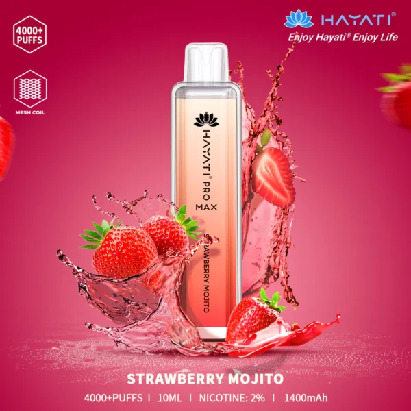 Hayati Pro Max 4000 Puffs Disposable Vape Strawberry Mojito Flavour